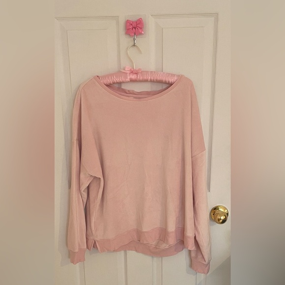 🌸🤍🌸 Baby Pink Ultra Soft Lounge Sweater Size L - Picture 5 of 9